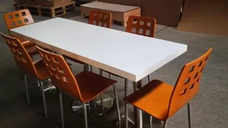 Tampo de mesa de jantar moderno de superfície sólida de pedra artificial para casa